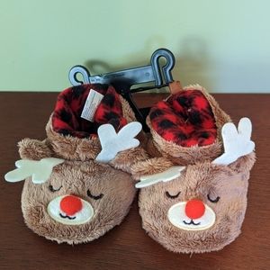 NWT Infant Reindeer Slippers